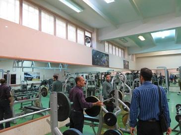 بازدید کارشناسان ایمنی و بهداشت  از اماکن ورزشی دانشگاه